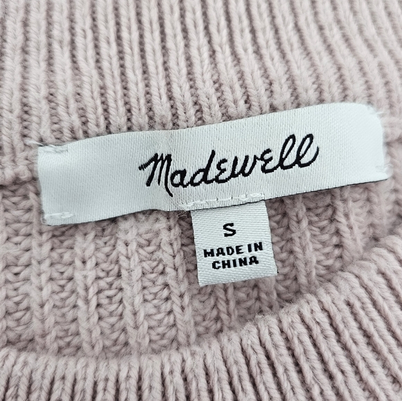 Madewell Patch Pocket Pullover Sweater pink small - Picture 8 of 11